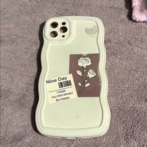 Cream Floral Phone Case with Positive Message